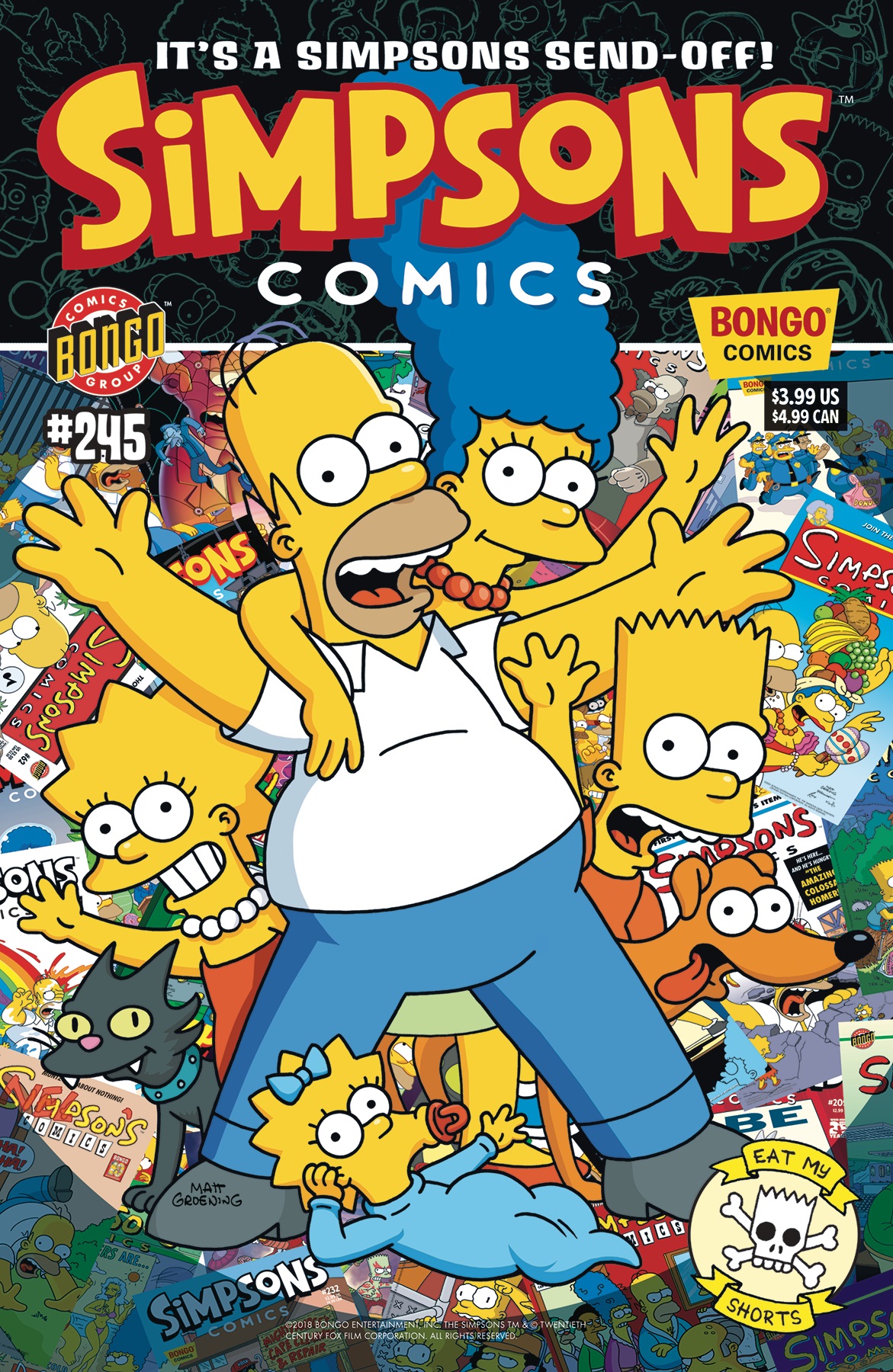 Bongo ics series Simpsons ics is to e to an end after 245 issues