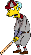 Tapped Out Softball Mr Burns Practice Swinging.png