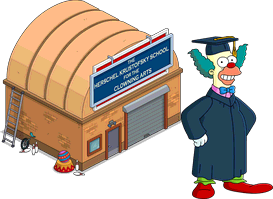 File:School for the Clowning Arts and Clown Principal Krusty.png