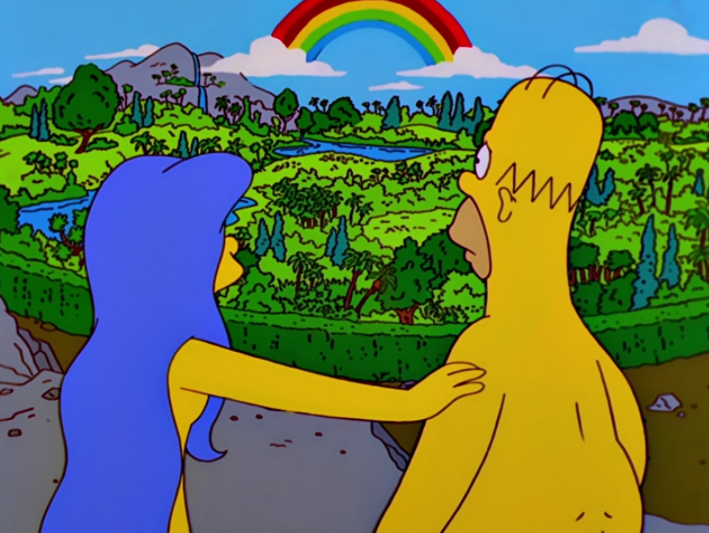 Simpsons in the garden of eden