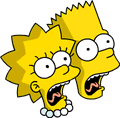 Tapped Out Bart and Lisa Icon - Scream.png