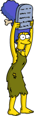 File:Tapped Out Cavewoman Marge Demonstrate Against the Cave Patriarchy.png