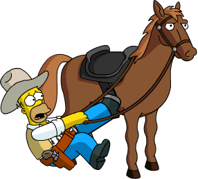Tapped Out Cowboy Homer Practice Horseback Riding.png