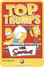 Quartet Top Trumps Card Game The Simpsons 