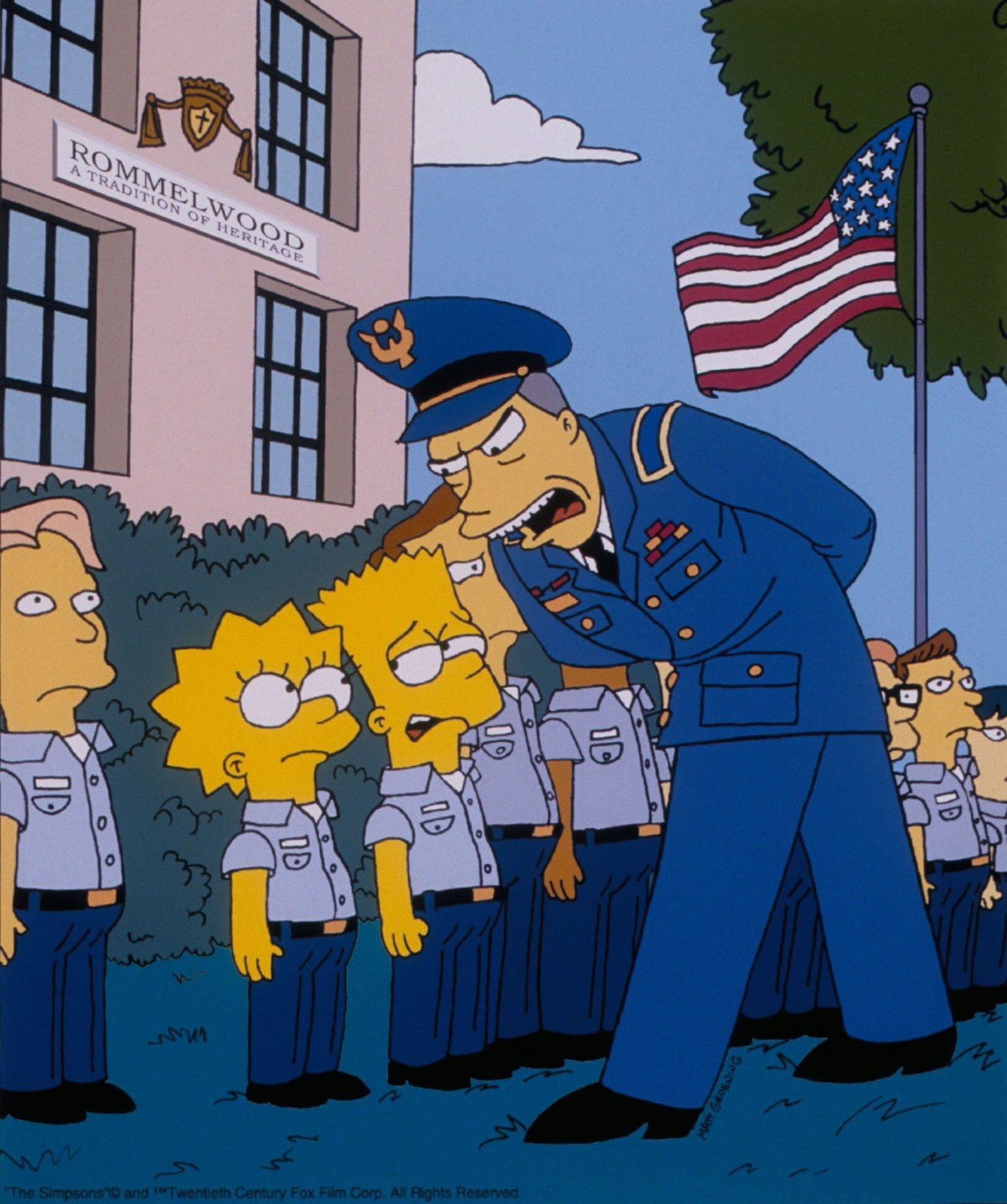 Полицейских называют фараонами. Симпсоны (the Simpsons) / 1989 — .... Симпсоны полиция барт. Барт симпсон в армии.