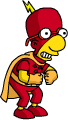 Tapped Out Radioactive Milhouse Pose for Cosplay Photos.png