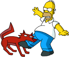 Tapped Out Space Coyote Bite Homer's Leg.png