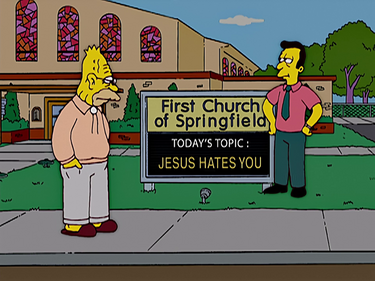 First Church of Springfield marquee - Wikisimpsons, the Simpsons Wiki