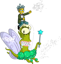Tapped Out Fairy Kodos Spread Glitter Around Town With Smithers.png
