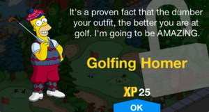 Golfing Homer Unlock.png