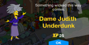 Tapped Out Dame Judith Underdunk Unlock.png