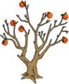 Tapped Out Halloween Orange Tree.png