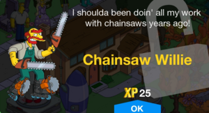 Chainsaw Willie Unlock.png