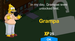 In my day, Grampa were unlocked first.