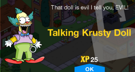 the simpsons evil krusty doll