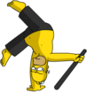 Tapped Out Ninja Homer Fake-Whack Pretend Snakes.png