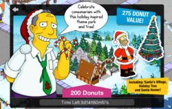 Tapped Out Santa's Village, Holiday Tree and Santa Homer offer.png