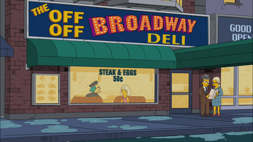 The Off Off Broadway Deli - Wikisimpsons, the Simpsons Wiki