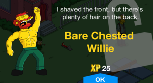 I shaved the front, but there's plenty of hair on the back.