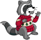 Tapped Out Christmas Raccoon.png
