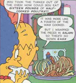 Bart and Lisa and Marge and Homer and Maggie (to a lesser extent) vs. Thanksgiving.png