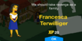 Tapped Out Francesca Terwilliger Unlock.png