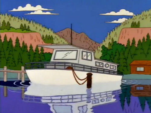 simpsons living room boat