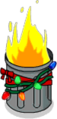 Tapped Out Festive Trash Can Fire.png