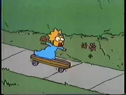 Maggie on Bart's Skateboard (Maggie in Peril, Part One).png