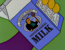 Squeaky Farms Brand Genuine Animal Milk - Wikisimpsons, the Simpsons Wiki