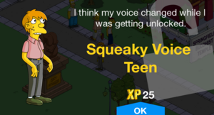 I think my voice changed while I was getting unlocked.