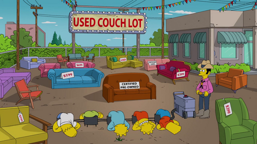 life size simpsons couch