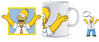The Simpsons 11oz Mug, Coaster Keyring Homer Hans.png