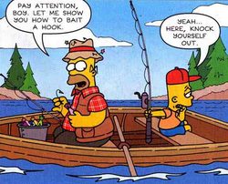 Bait and Cackle - Wikisimpsons, the Simpsons Wiki