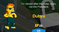 Tapped Out Dubya Spuckler New Character.png
