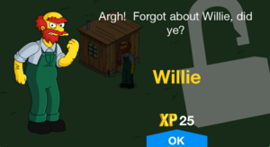 Argh! Forgot about Willie, did ye?