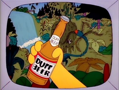 Duff Beer advertiser - Wikisimpsons, the Simpsons Wiki