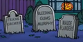 Frank Grimes, Bleeding Gums Murphy, Maude Flanders (Gravestones).png