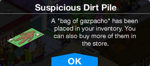 Tapped Out Suspicious Dirt Pile Unlock.png