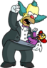 Tapped Out Tuxedo Krusty Rehearse with Mini-Ha-Ha.png
