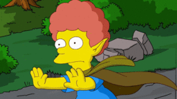 The Simpsons Game-Mobbits run away.gif