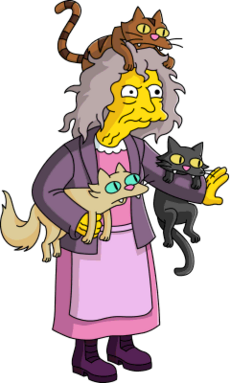 Crazy Cat Lady - Wikisimpsons, the Simpsons Wiki