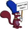 Tapped Out Disapproving Squirrel Picket Disapprovingly.png