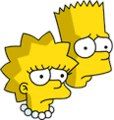 Tapped Out Bart and Lisa Icon - Sad.png