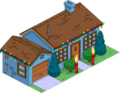 Tapped Out Christmas Blue House melted.png