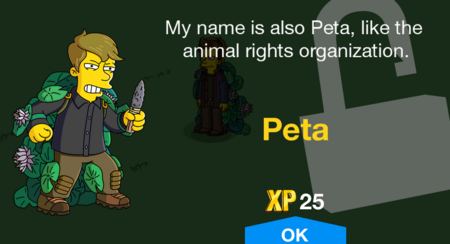 My name is also Peta, like the animal rights organization.