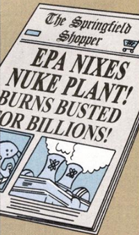 Springfield Shopper EPA Nixes Nuke Plant! Burns Busted for Billions!.png