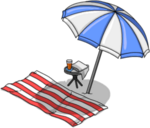 Tapped Out Beach Towel and Umbrella.png