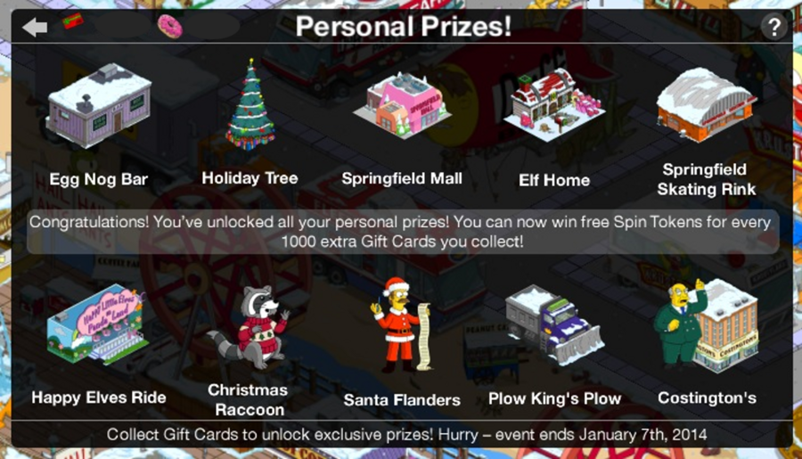 The Simpsons: Tapped Out Christmas 2013 content update - Wikisimpsons