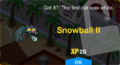 Tapped Out Snowball II Unlocked.png